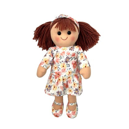 Hopscotch Collectible 35cm rag doll Romy - autumn colours floral