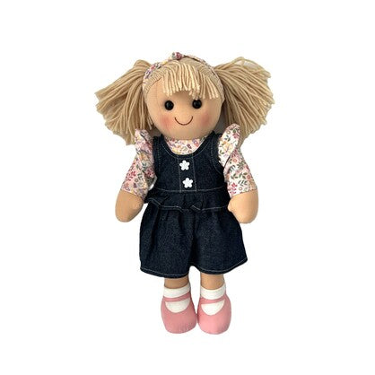 Hopscotch Collectible 35cm rag doll Amie - denim dress