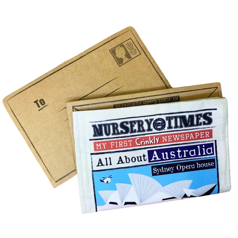 Nursery Times Crinkley Newspaper Soft Book