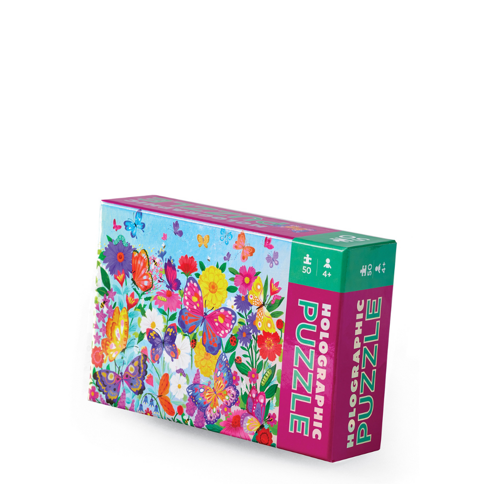 Crocodile Creek Butterfly Garden 50pc Holographic Puzzle