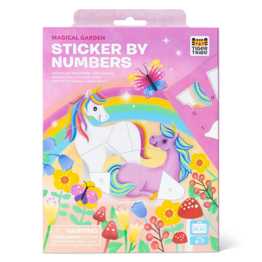 Tiger tribe Stickers by numbers Magical Garden