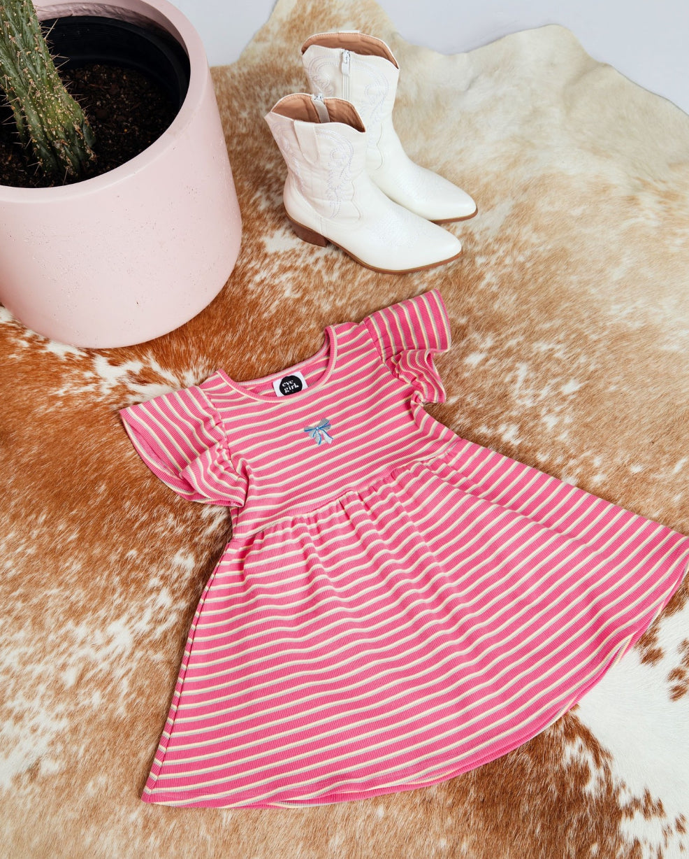 Eve Girl Lottie Rib Dress in Pink