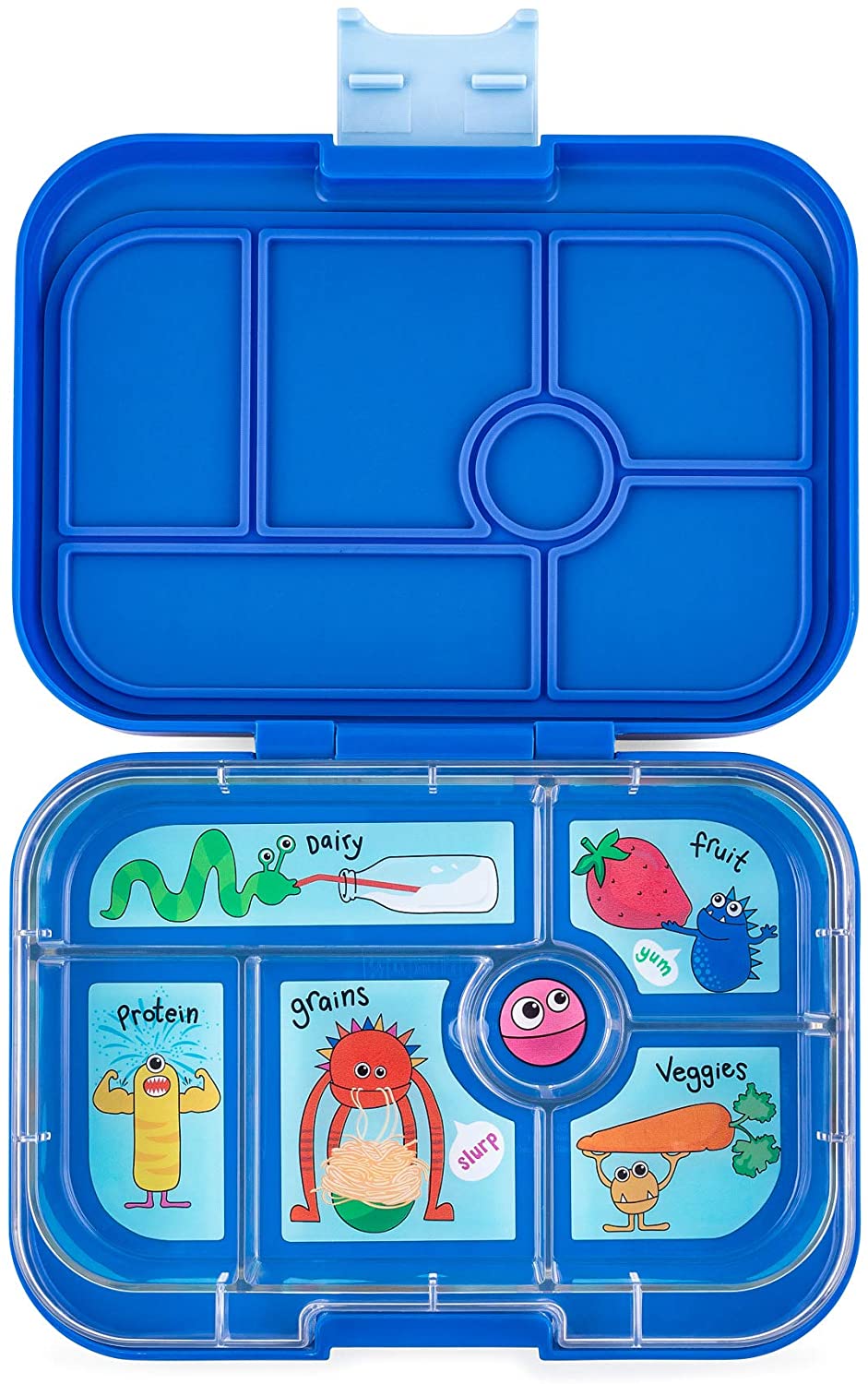 YumBox ORIGINAL Bento Lunch Box Monster Tray in True Blue