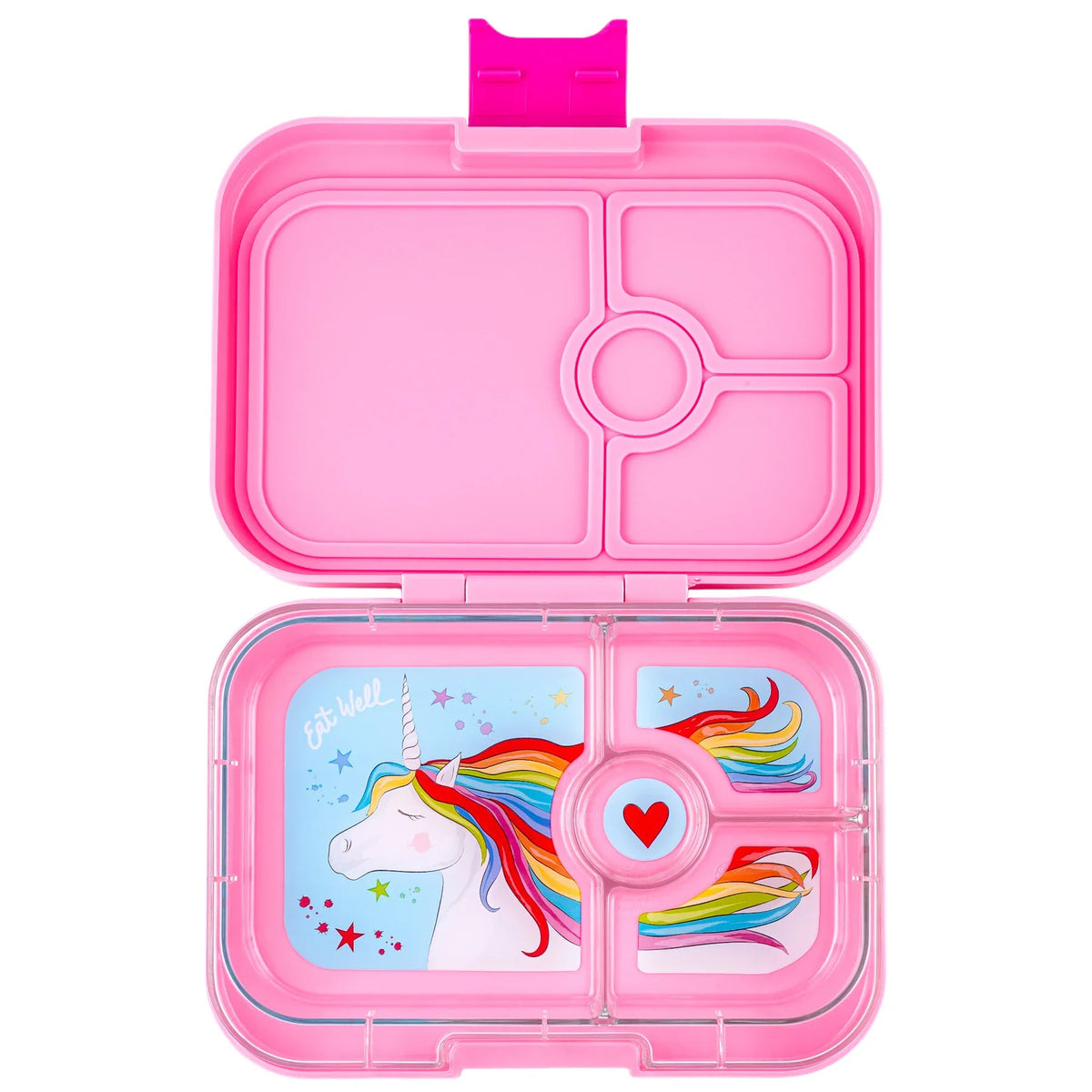 YumBox PANINO Bento Lunch Box Unicorn Tray in Power Pink