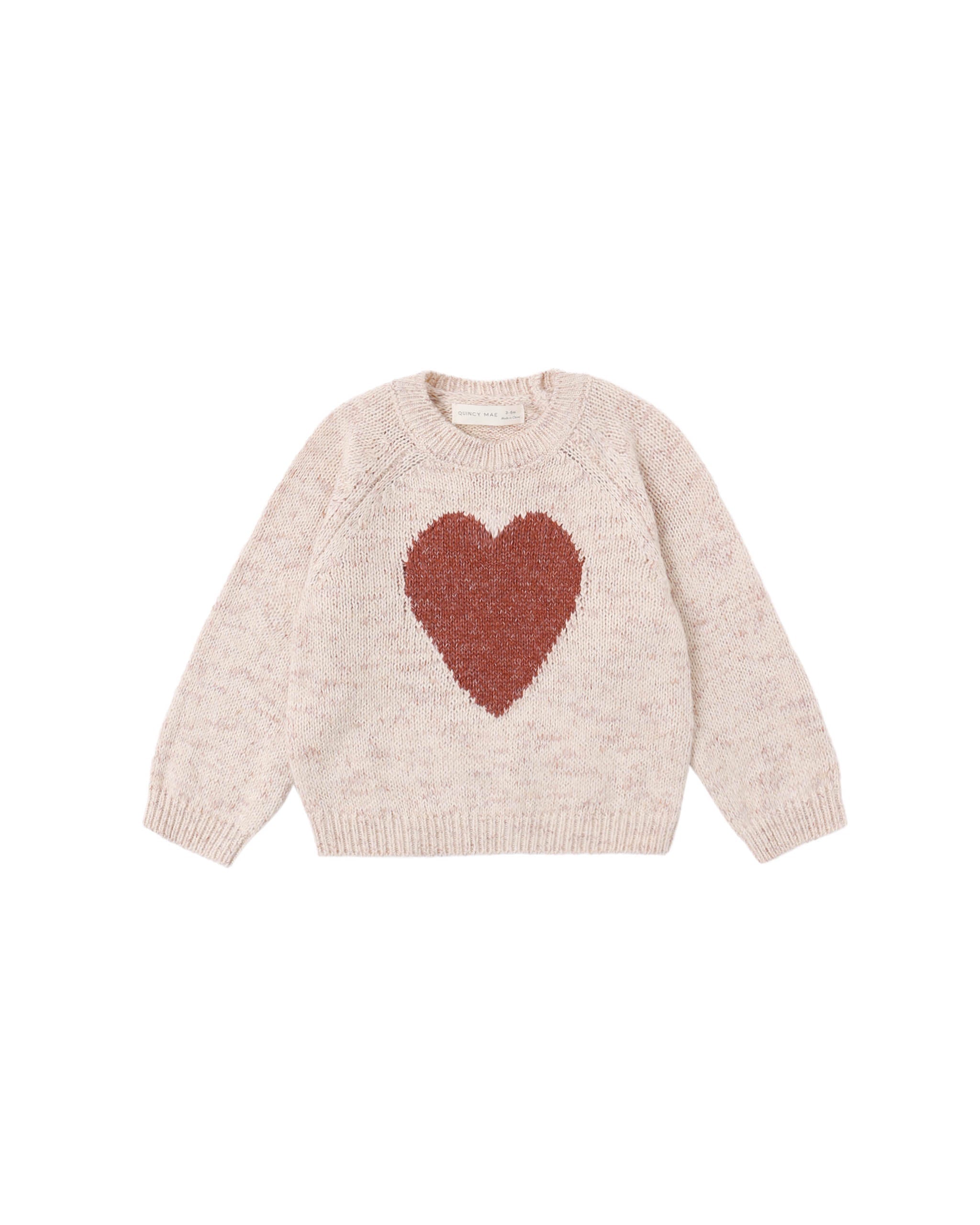 Quincy Mae Knit Sweater Red Heart