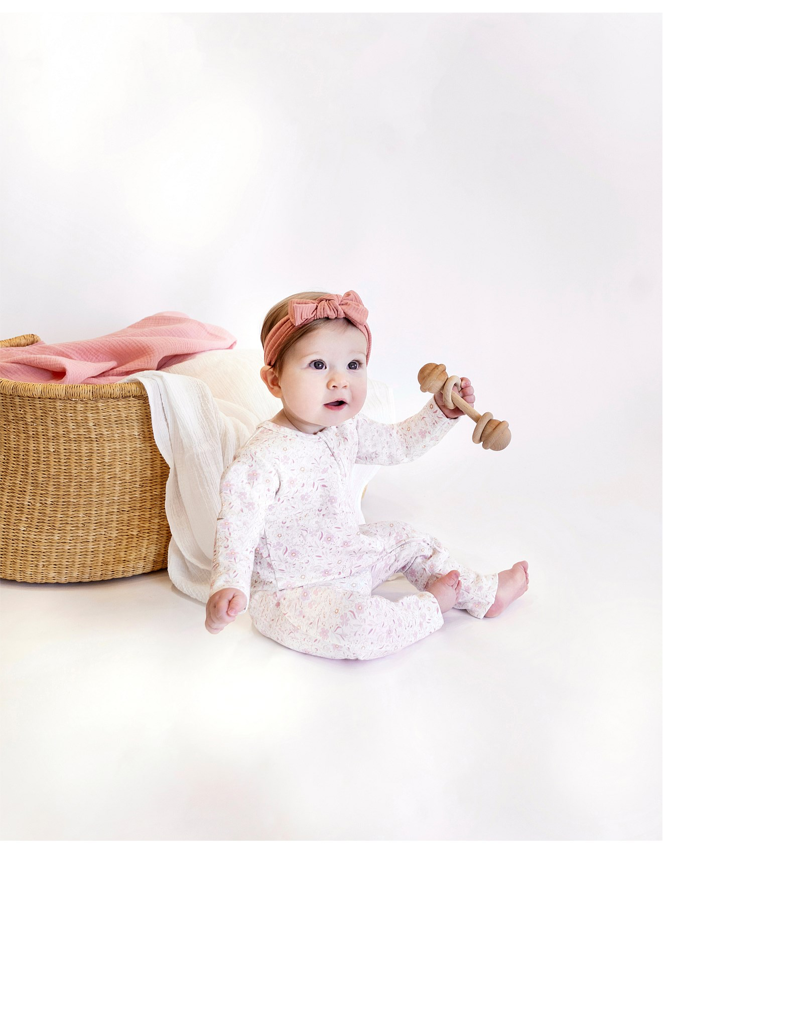 BEBE FAYE PRINT ORGANIC ZIPSUIT