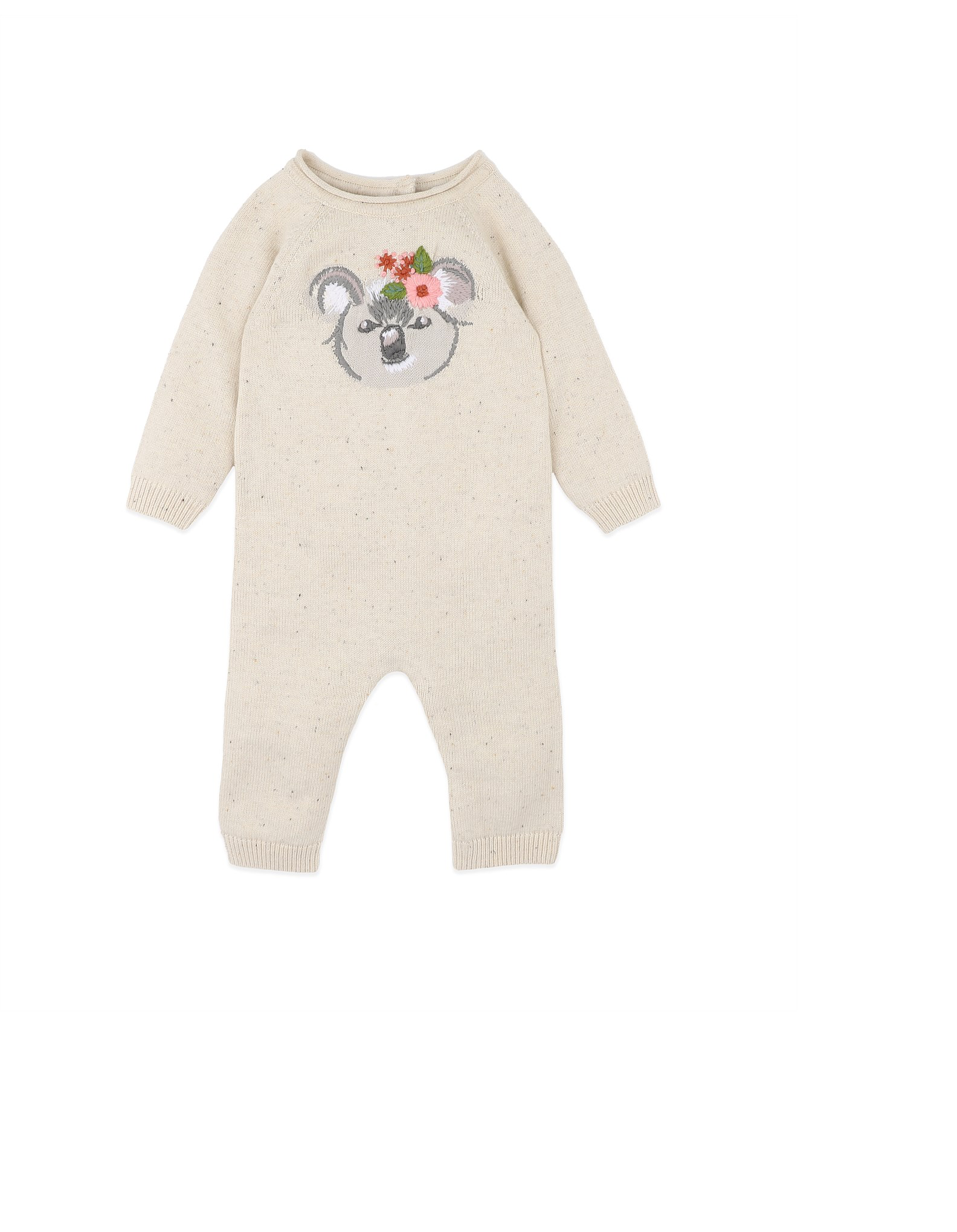BEBE CHARLIE KOALA ORGANIC KNITTED ROMPER