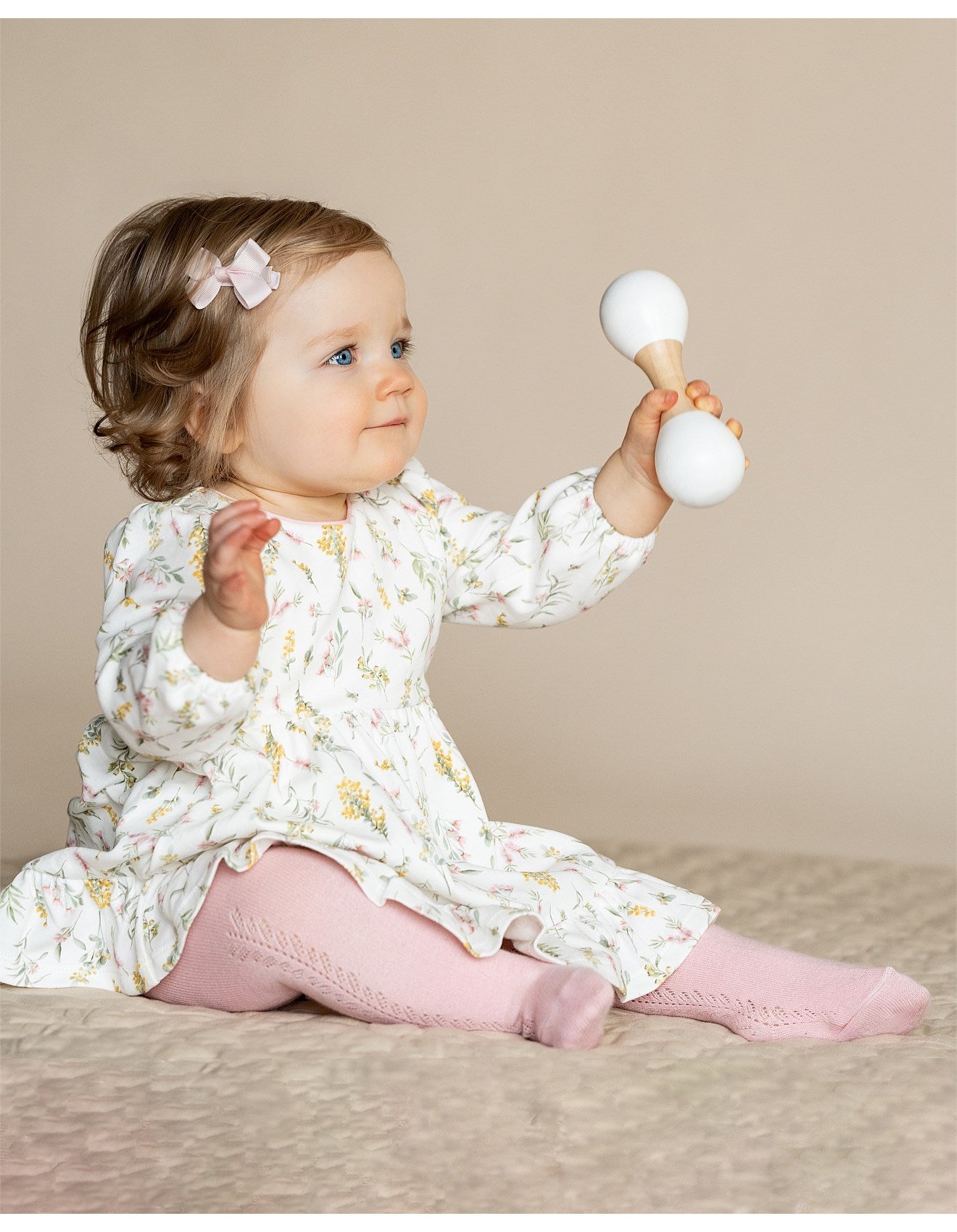 BEBE CHARLIE WATTLE ORGANIC OVERLAY DRESS