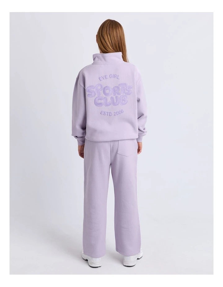 Eve Girl Sports Club Flare Track Pant in Lavender