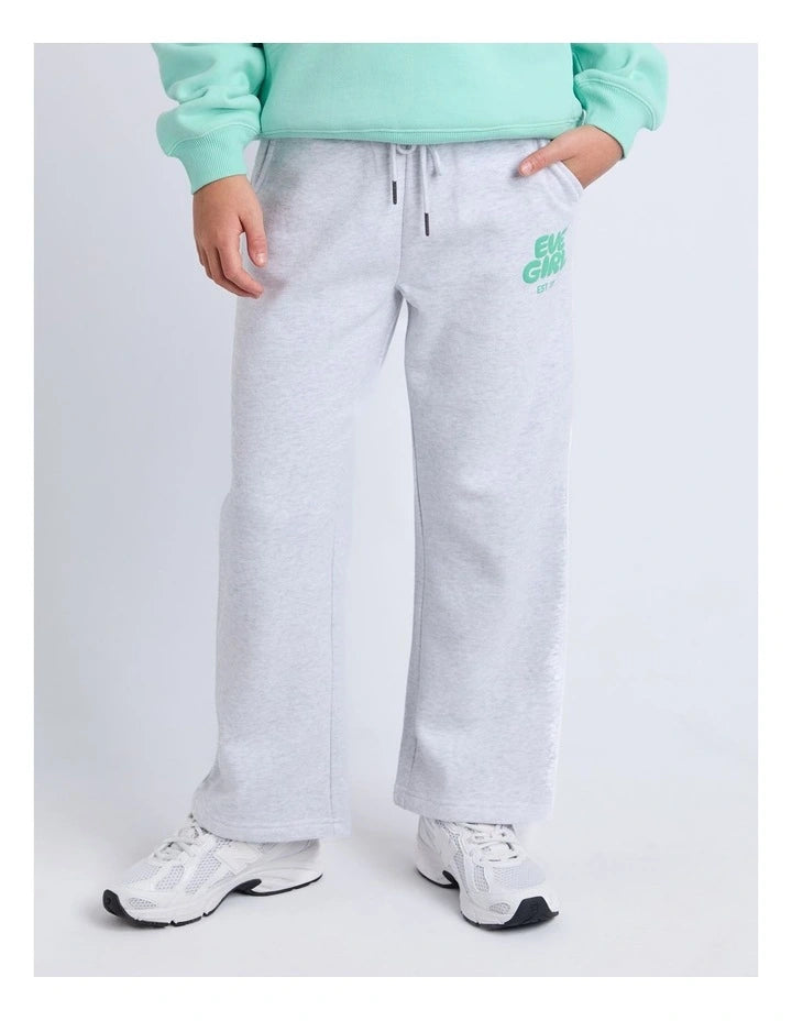 Eve Girl Sports Club Flare Track Pant in Snow Marle