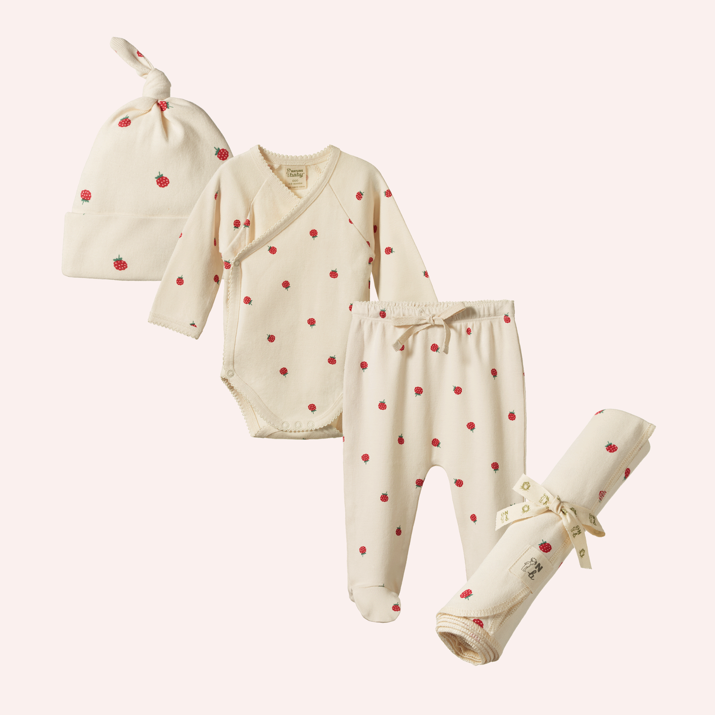 Nature baby welcome home gift set - Raspberry
