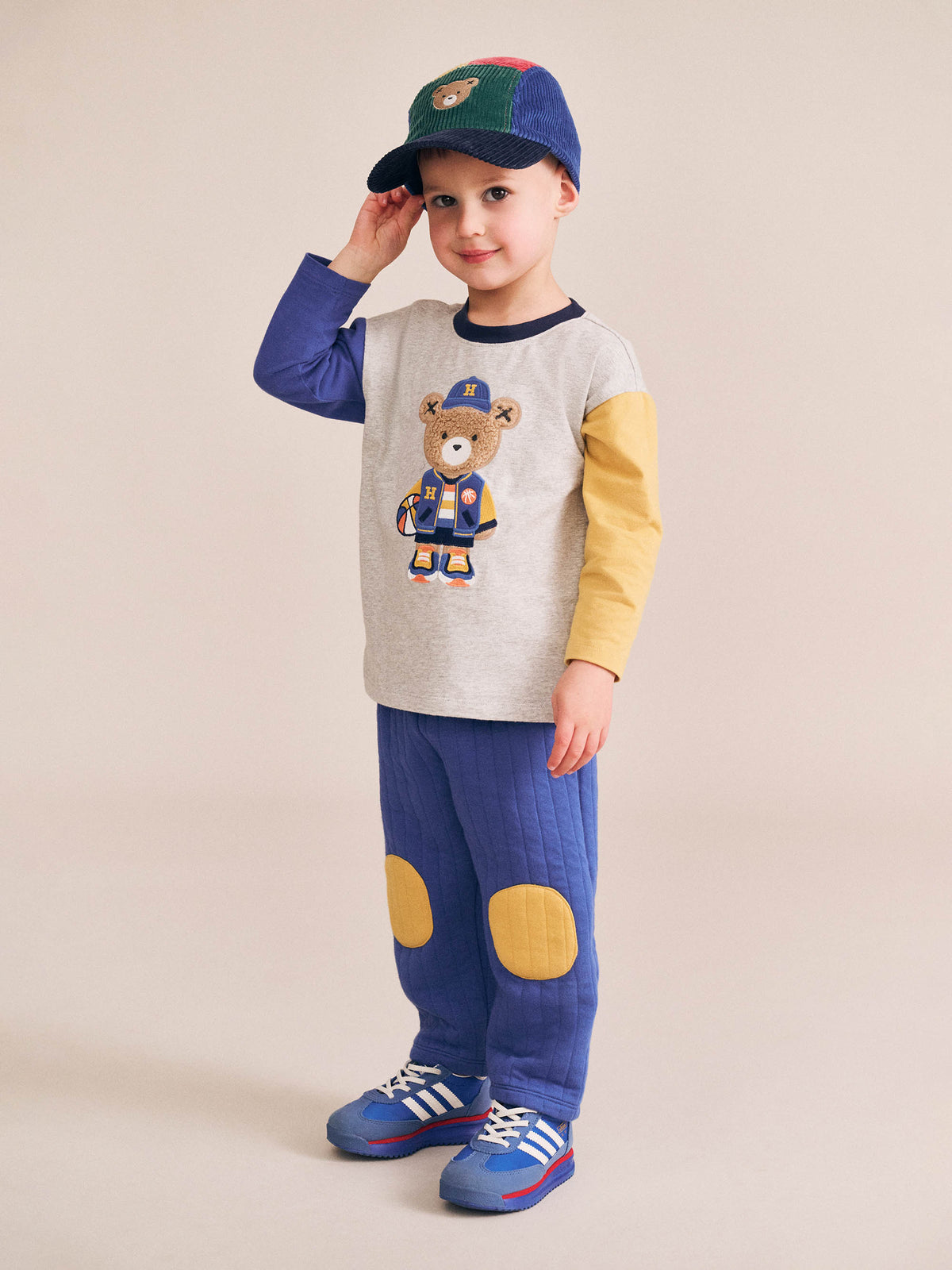 Huxbaby quilted knee patch trackpant