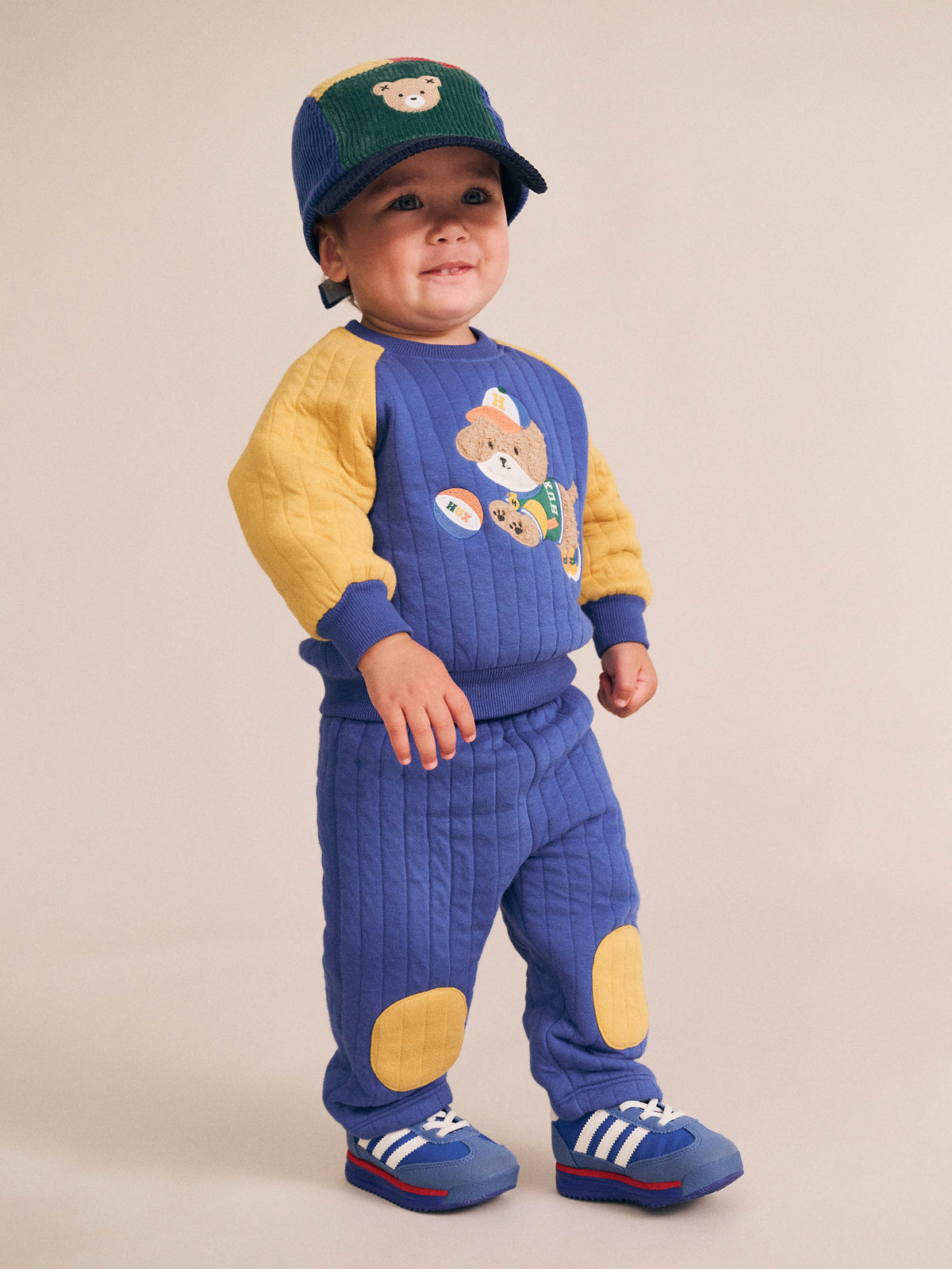 Huxbaby basketball doggy quilted sweatshirt