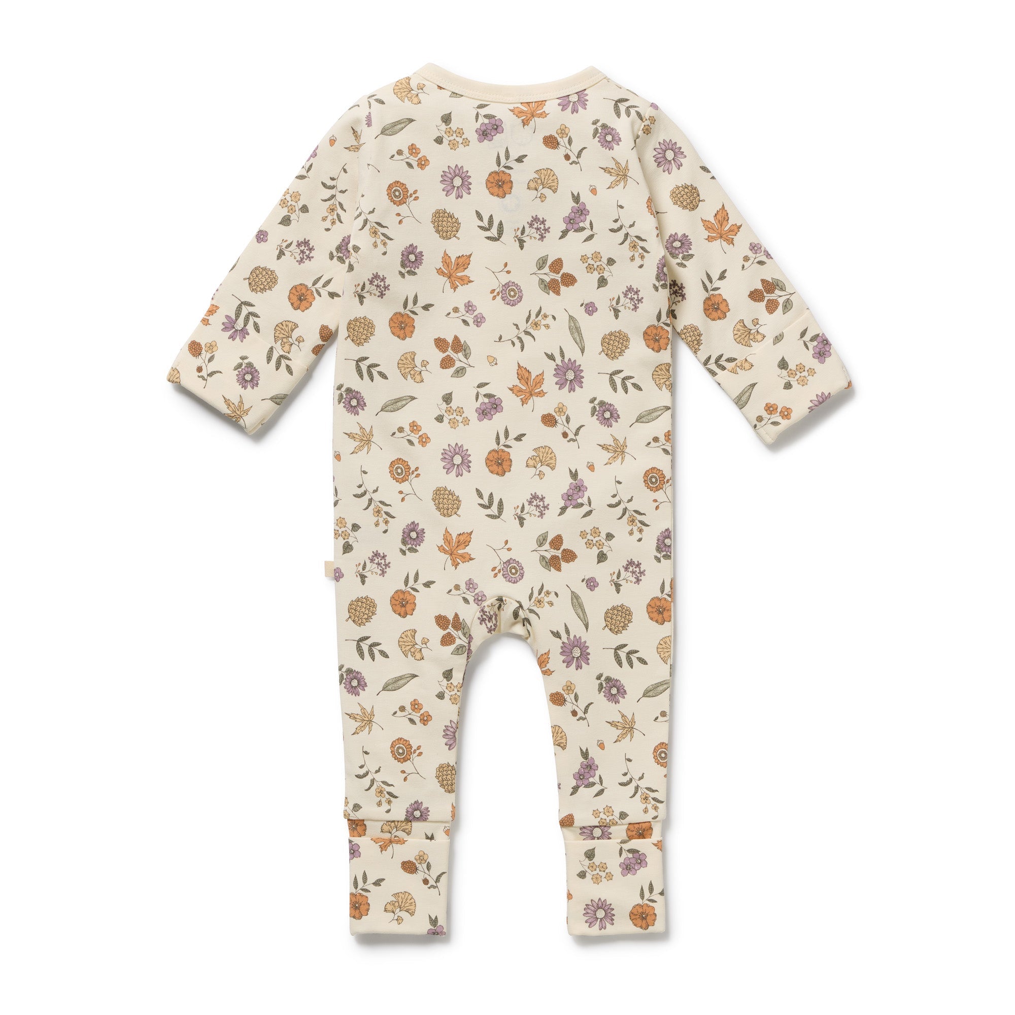 Wilson & Frenchy Organic Zipsuit with Feet in Maple Glow