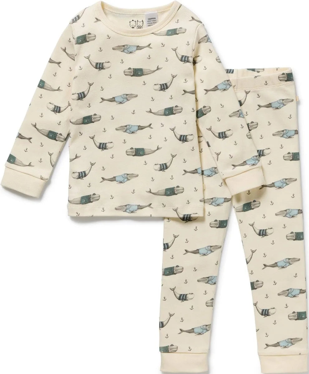 Wilson & Frenchy Organic Cotton Pyjamas in Woolly Whales
