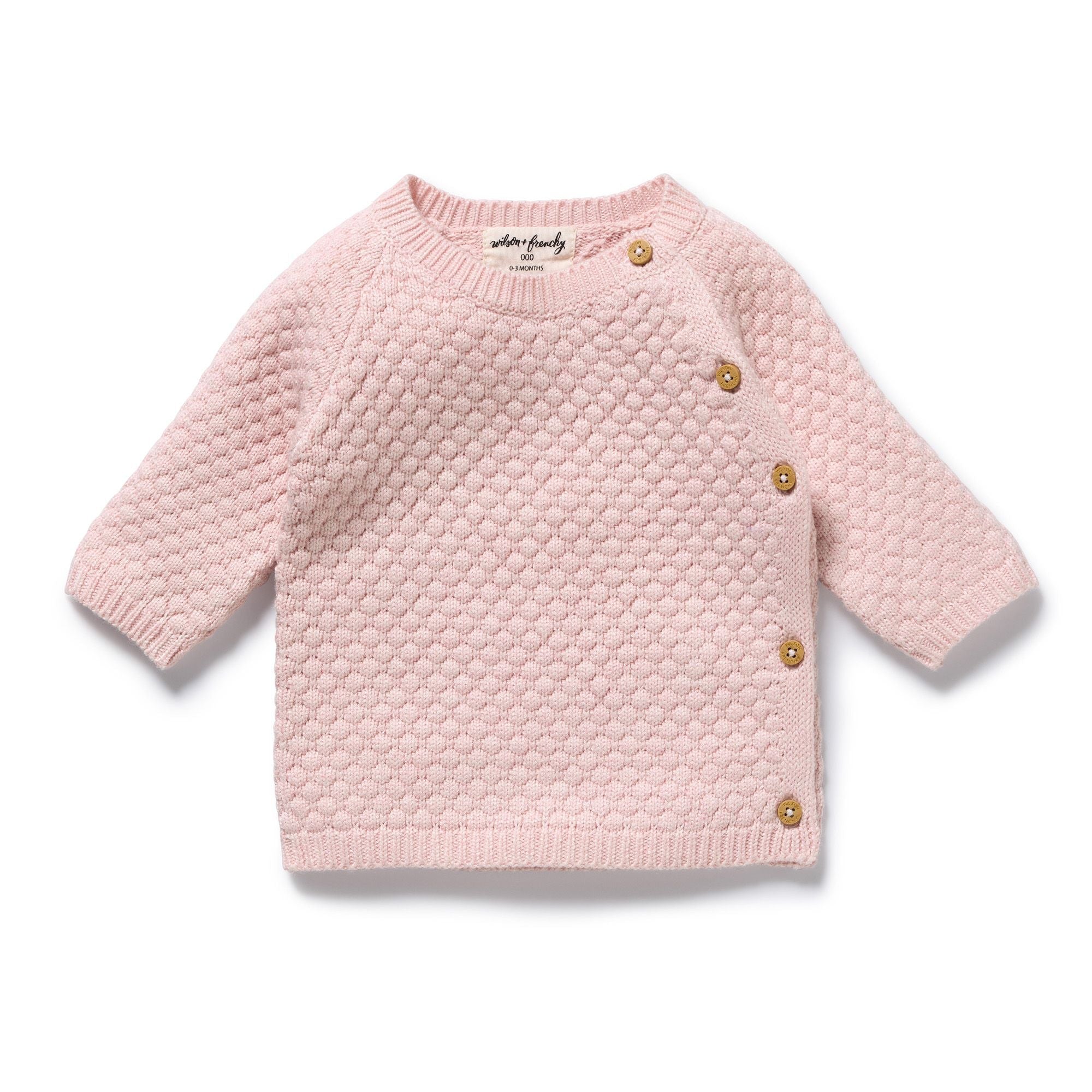 Wilson & Frenchy organic knitted kimono cardigan in Marshmellow
