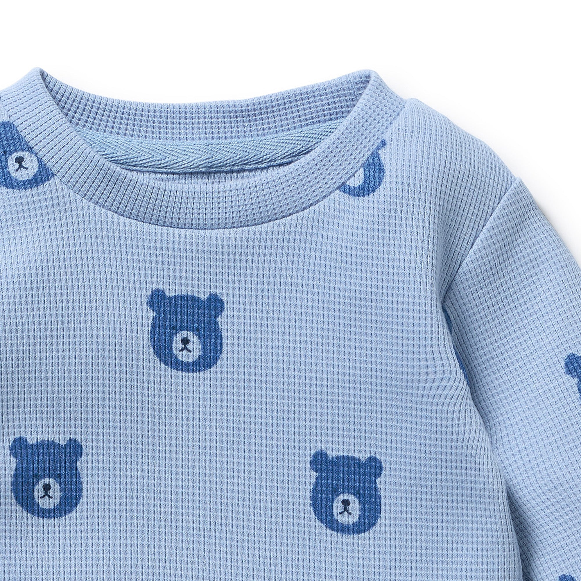 Wilson & Frenchy organic waffle set in bear hugs