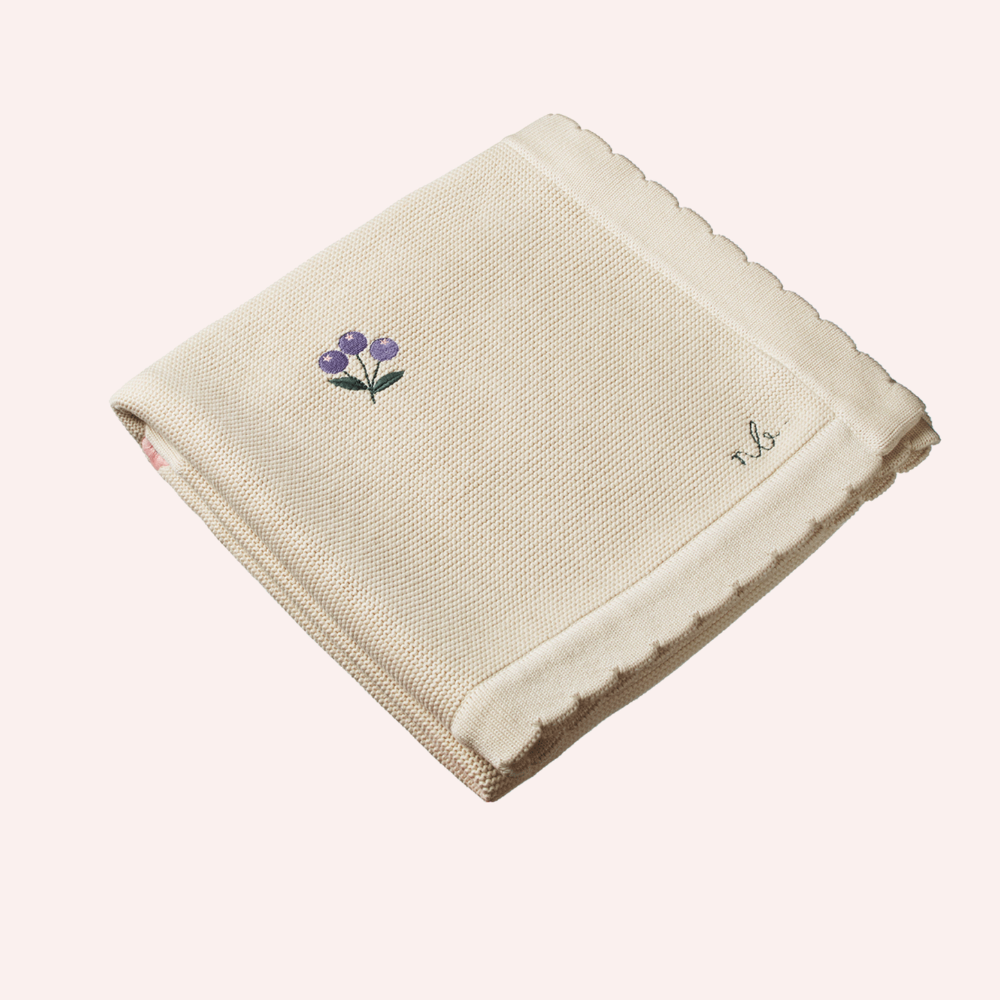 Nature Baby Fern Blanket in Berry Garden