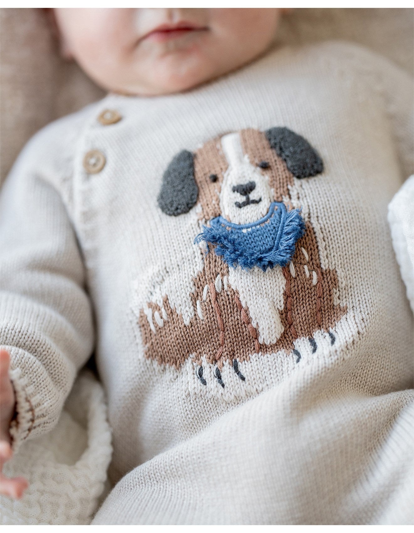 Bebe OTTO ORGANIC KNITTED DOG ROMPER