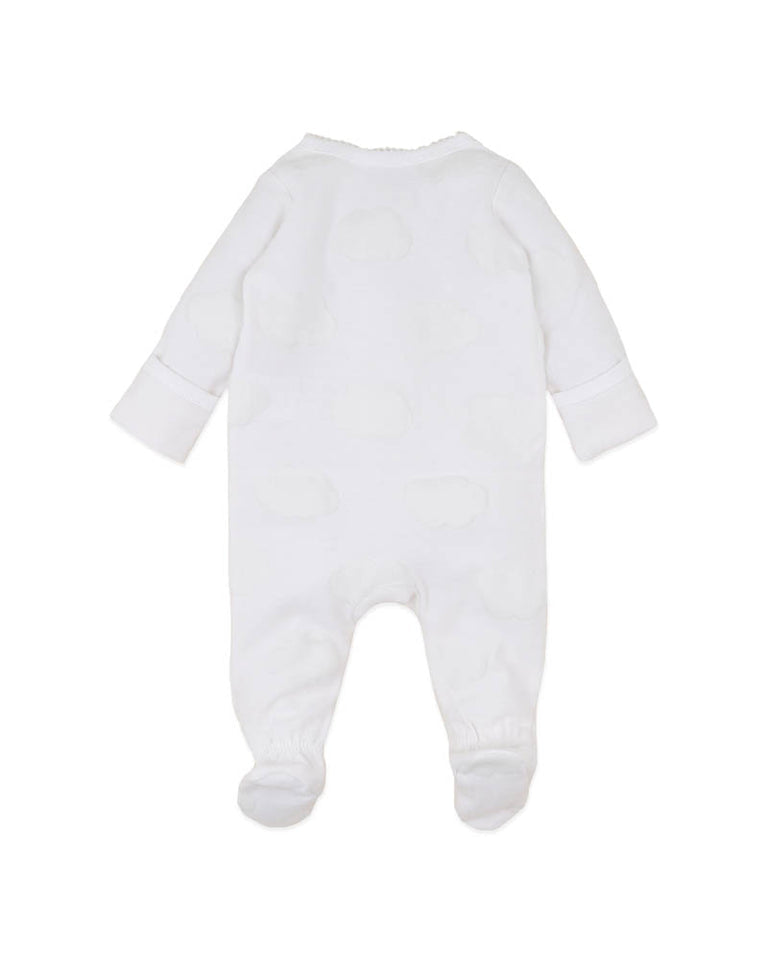 BEBE CLOUD ORGANIC JACQUARD LS ONESIE