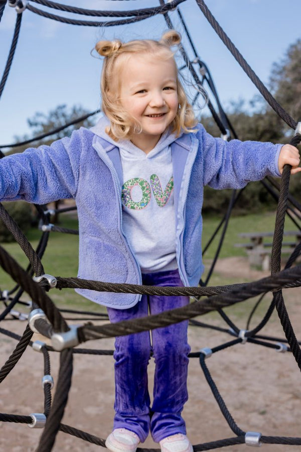 Milky Velour Flares in Violet