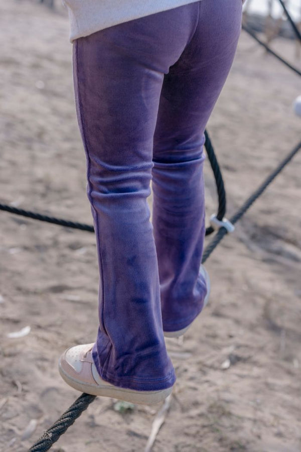 Milky Velour Flares in Violet