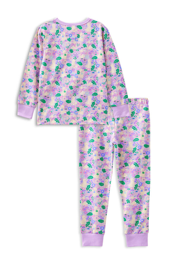 Milky Bunny Long Sleeve Pyjamas in Bunny & the Blossoms
