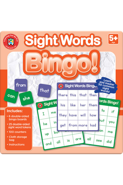 Learning can be fun - sight words bingo