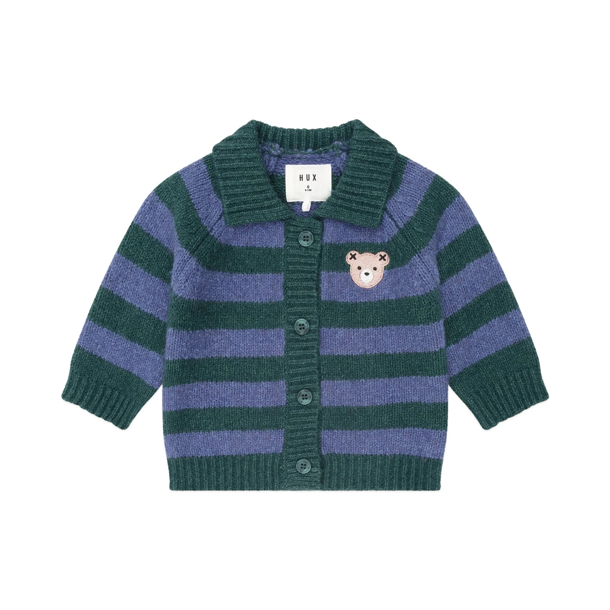 Huxbaby classic stripe collar knit Cardi