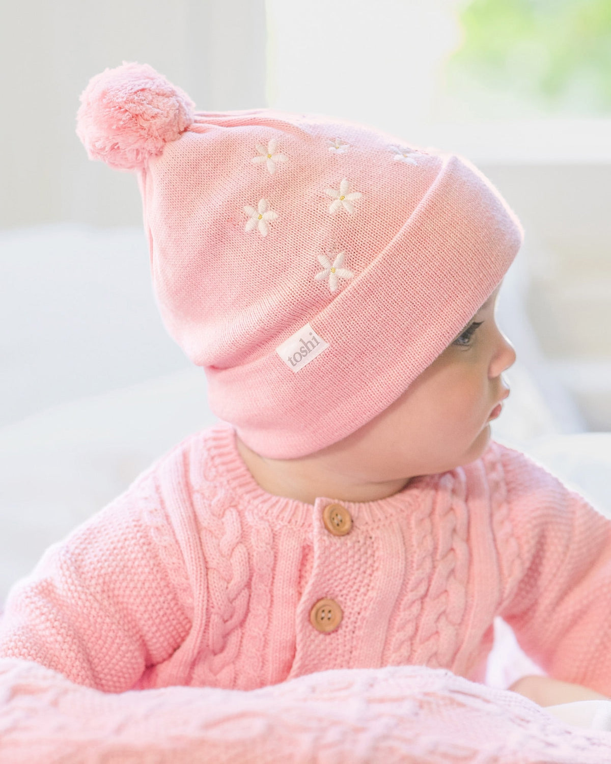 Toshi organic cardigan yummy misty rose