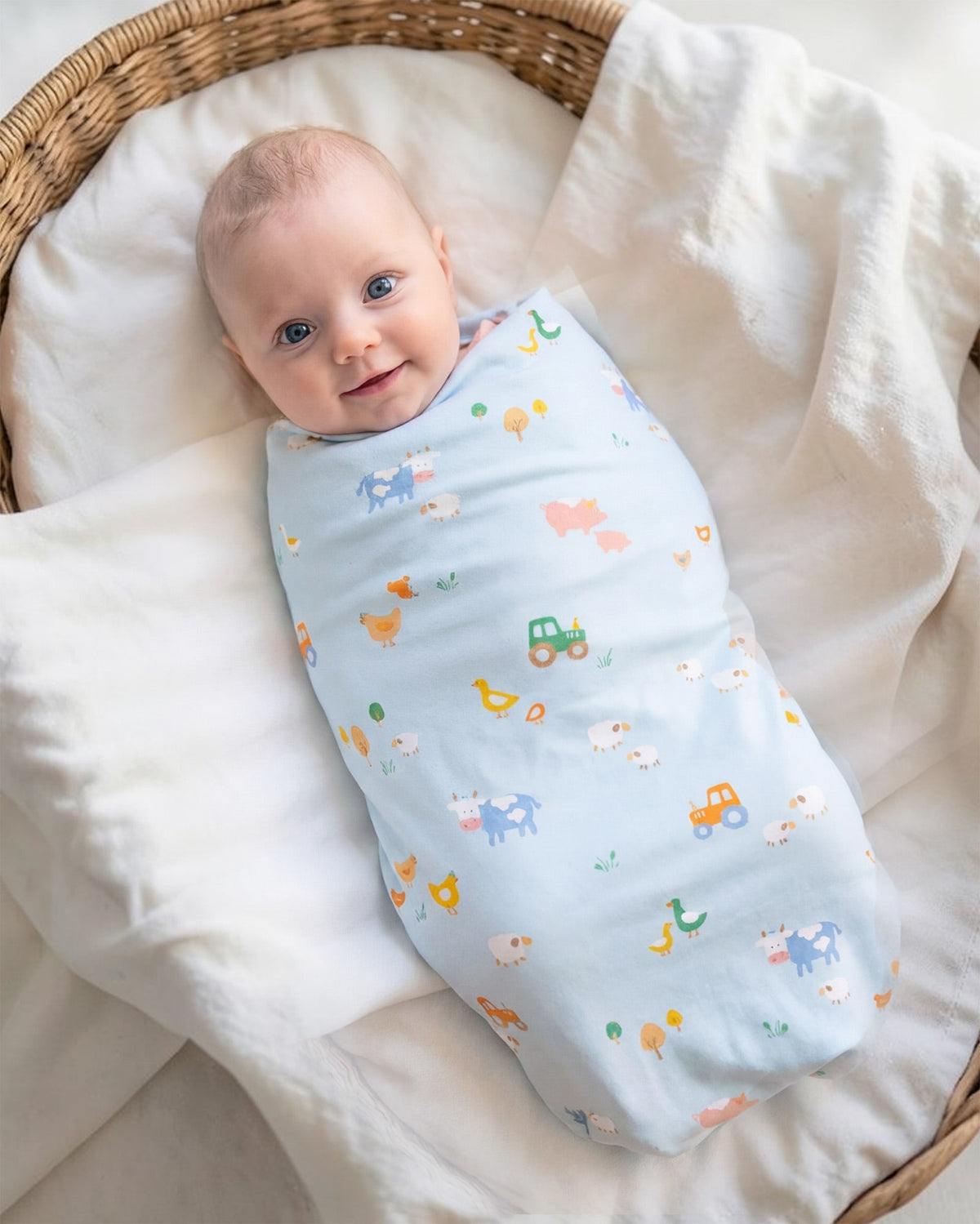 Toshi Baby Wrap Knit Classic in farm buddies