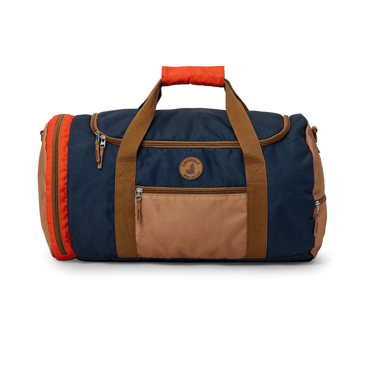 Crywolf packable duffel in ash colourblock
