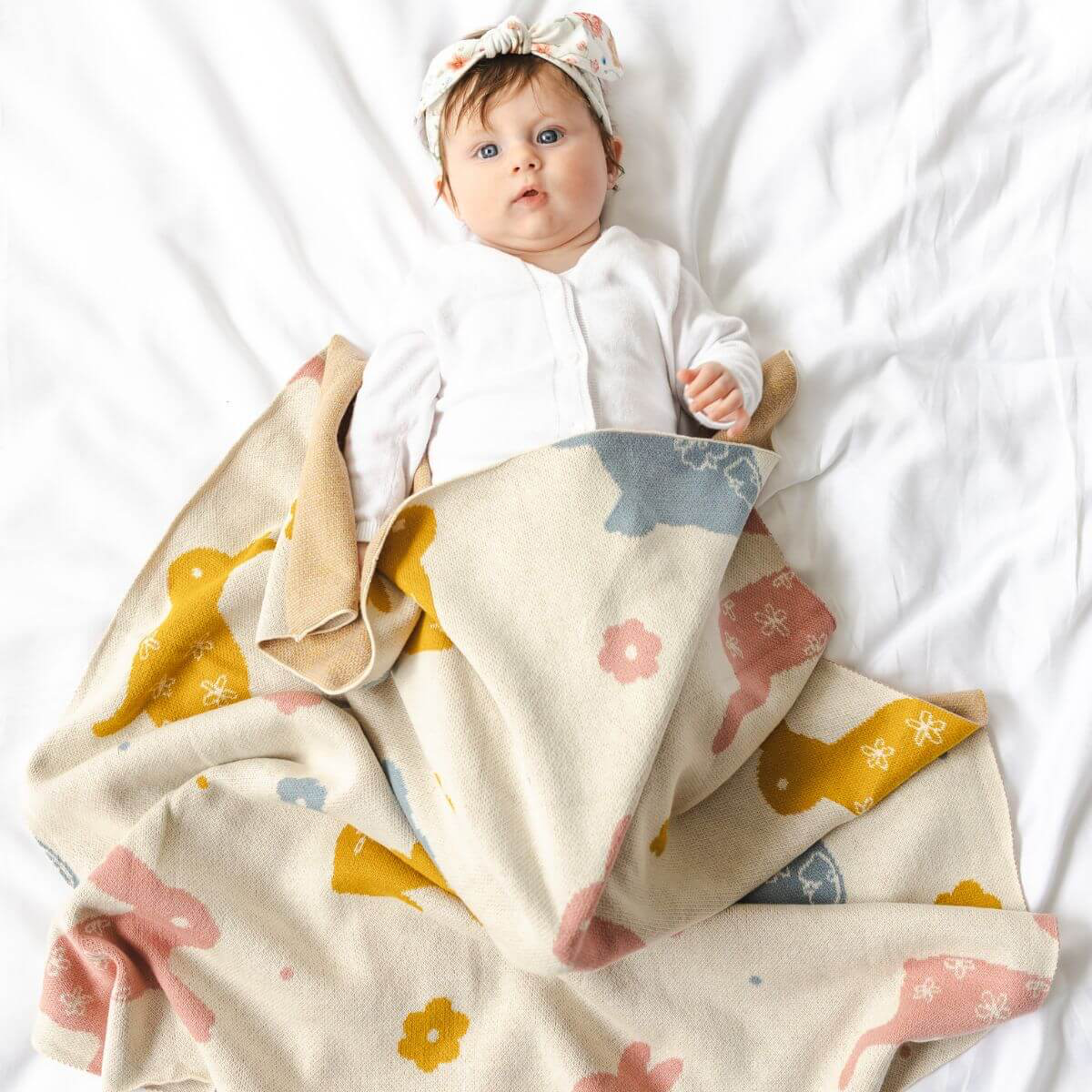 di LUSSo living baby blankets - Rainbow Rabbits