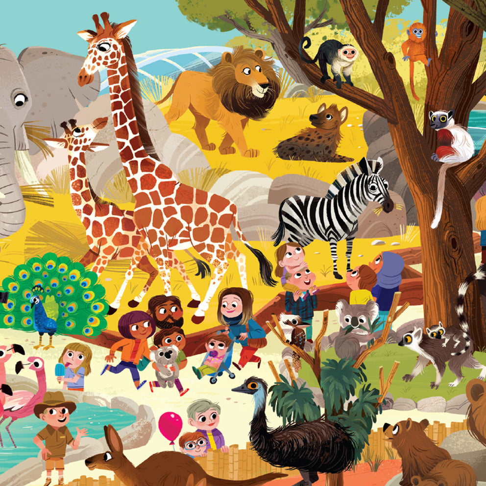 Crocodile Creek day at the museum puzzle 60pc - zoo