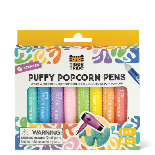 Tiger tribe puffy popcorn pens