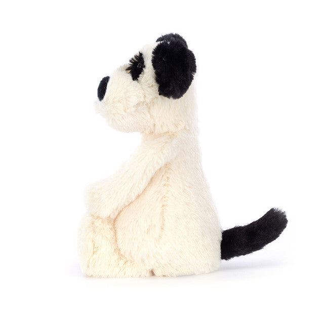 Jellycat Small Bashful Black & Cream Puppy in Cream