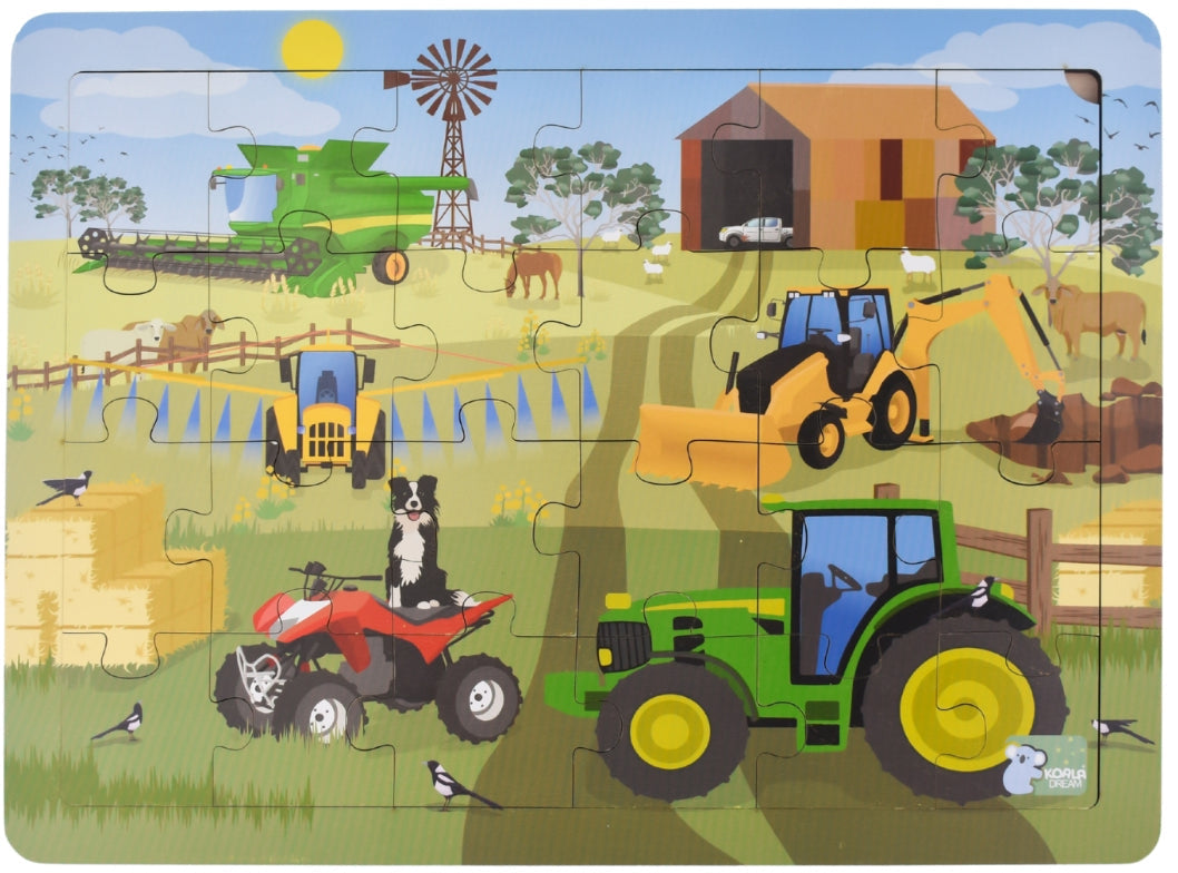 Koala Dream Aussie Farm Vehicles Puzzle 24 pcs