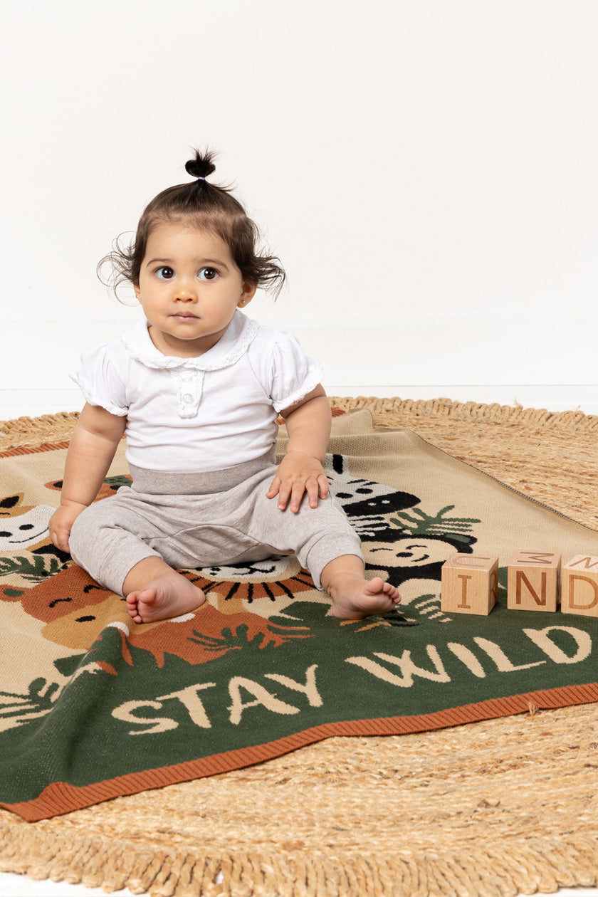 Indus stay wild baby blanket