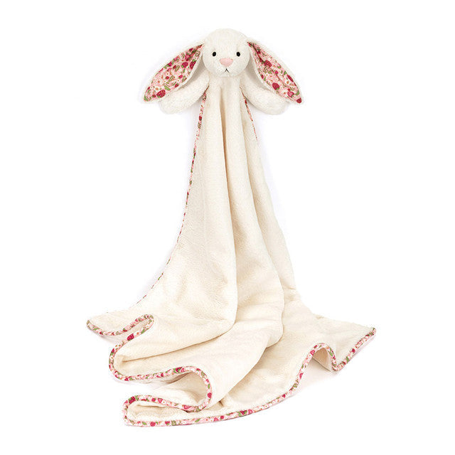 Jellycat Blossom Cream Bunny Berry Blankie