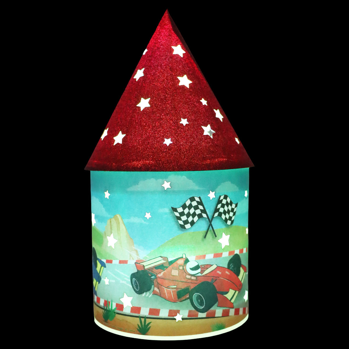 Pink Poppy Racing Cars LED Colour Changing Lantern