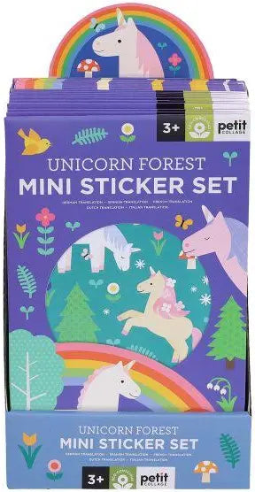 Petit Collage Unicorn Forest Mini Sticker Set
