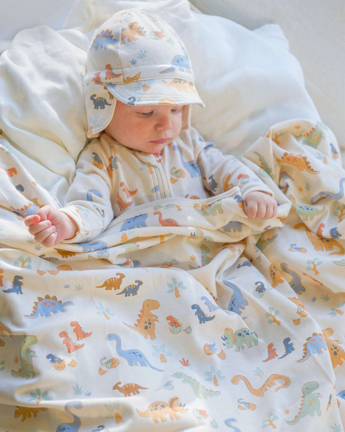 Toshi Baby Wrap Knit Classic in dino bubs