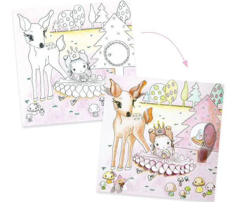 Djeco Pupis Little Doors Colouring Surprise Kit