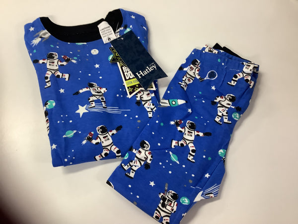 Hatley Pajamas athletic astronaught  organic Pj set in blue