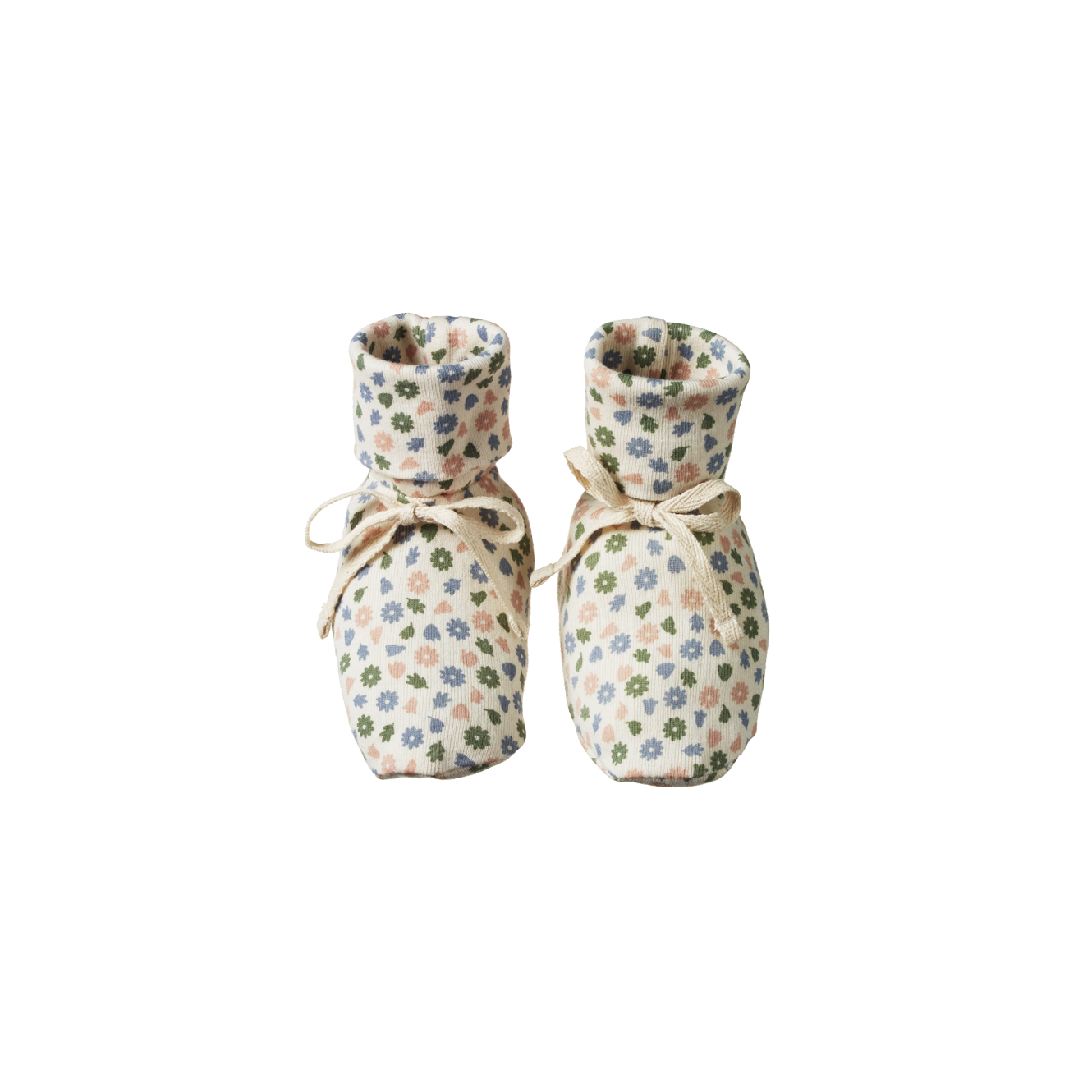 Nature baby chamomile print  booties