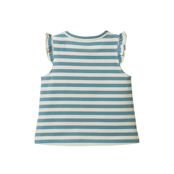 Nature Baby Fleur Tee Mineral Sea Stripe