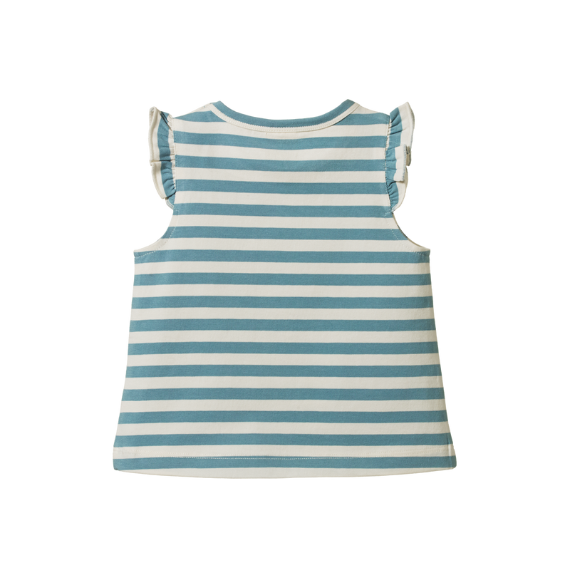 Nature Baby Fleur Tee Mineral Sea Stripe