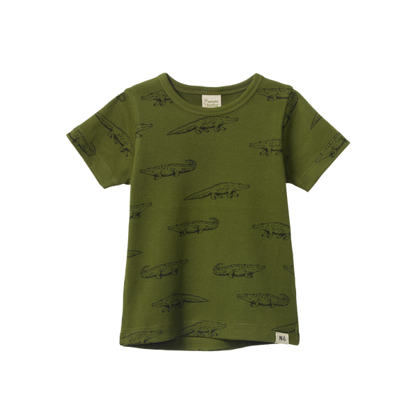 Nature Baby River Tee crocodile jungle print