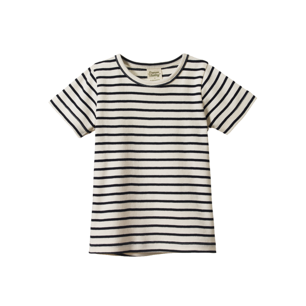 Nature Baby River Tee sailor stripe in navy