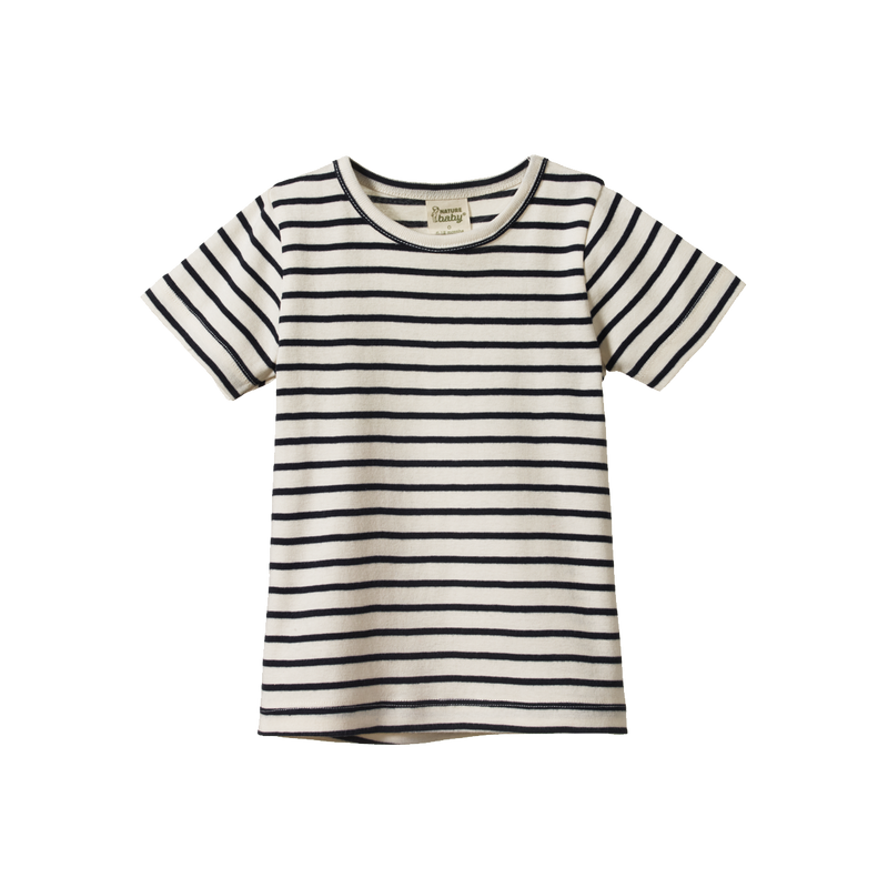 Nature Baby River Tee sailor stripe in navy